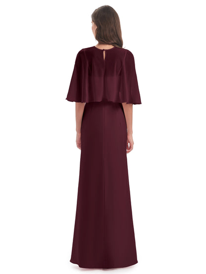 Tara Trumpet Spaghetti Straps Chiffon Long Bridesmaid Dresses