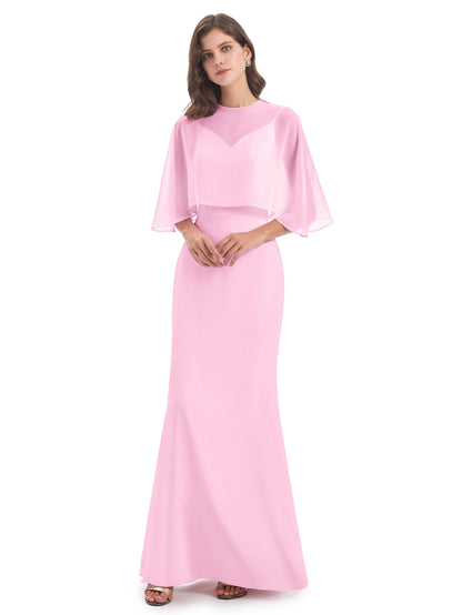 Tara Trumpet Spaghetti Straps Chiffon Long Bridesmaid Dresses