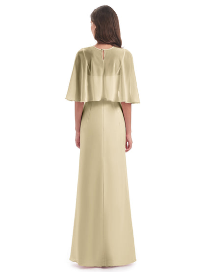 Tara Trumpet Spaghetti Straps Chiffon Long Bridesmaid Dresses