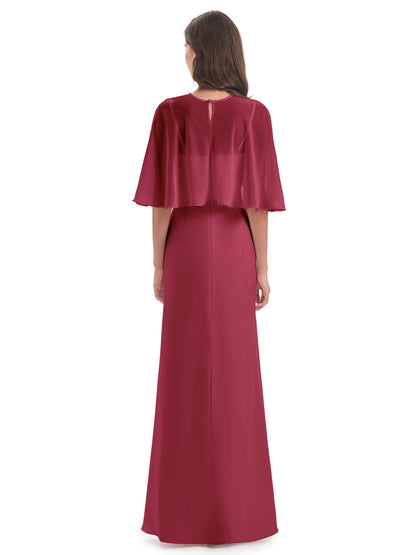 Tara Trumpet Spaghetti Straps Chiffon Long Bridesmaid Dresses