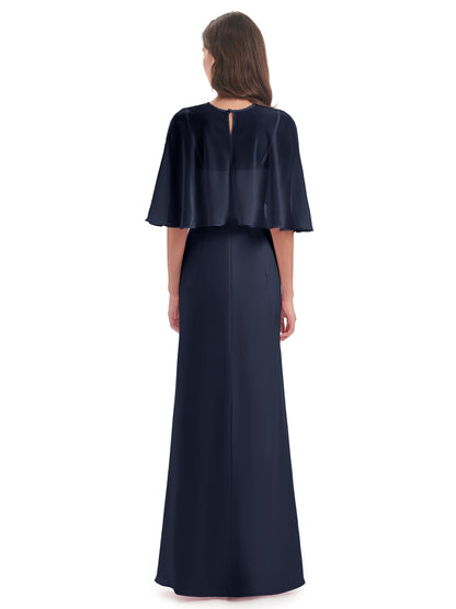 Tara Trumpet Spaghetti Straps Chiffon Long Bridesmaid Dresses