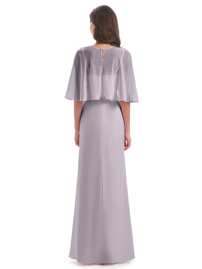 Tara Trumpet Spaghetti Straps Chiffon Long Bridesmaid Dresses