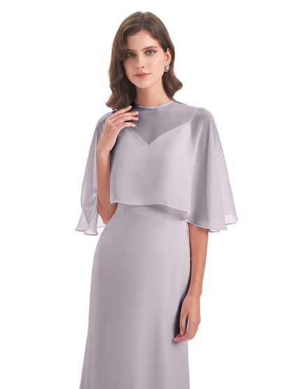Tara Trumpet Spaghetti Straps Chiffon Long Bridesmaid Dresses