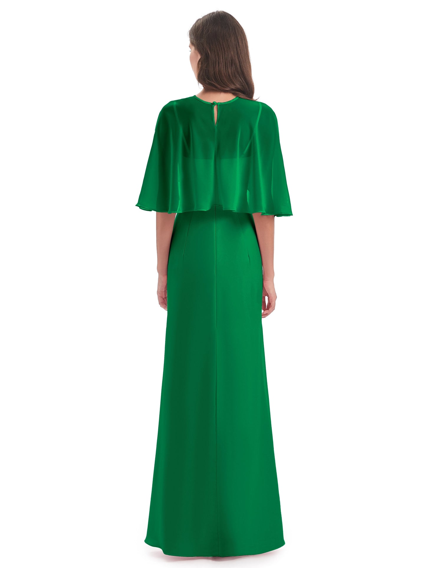Tara Trumpet Spaghetti Straps Chiffon Long Bridesmaid Dresses