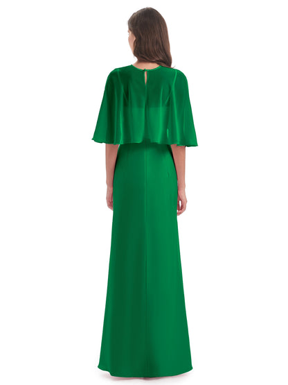 Tara Trumpet Spaghetti Straps Chiffon Long Bridesmaid Dresses