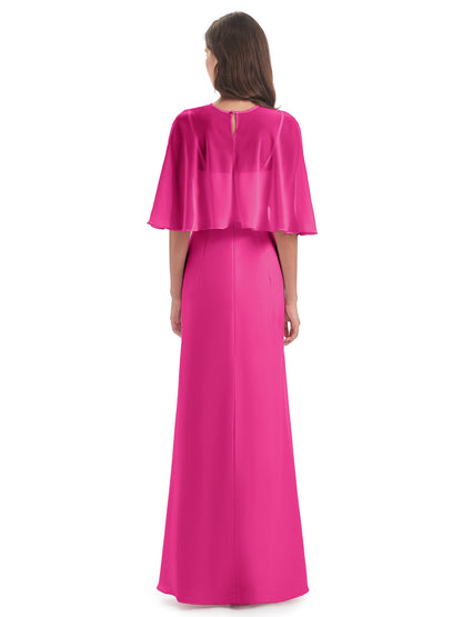 Tara Trumpet Spaghetti Straps Chiffon Long Bridesmaid Dresses