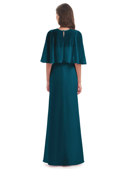 Tara Trumpet Spaghetti Straps Chiffon Long Bridesmaid Dresses