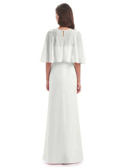 Tara Trumpet Spaghetti Straps Chiffon Long Bridesmaid Dresses