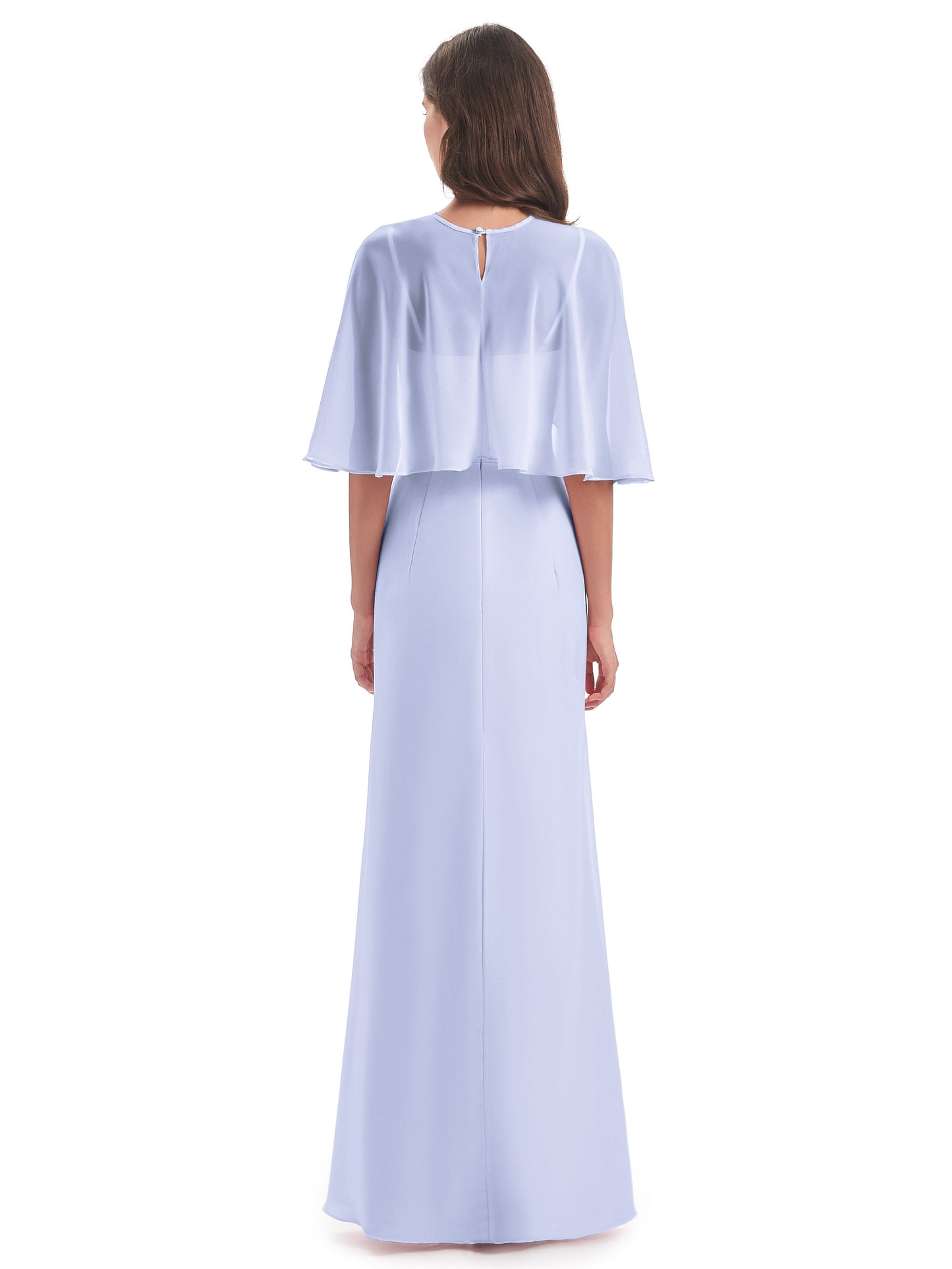 Tara Trumpet Spaghetti Straps Chiffon Long Bridesmaid Dresses