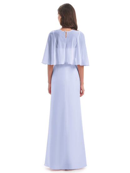 Tara Trumpet Spaghetti Straps Chiffon Long Bridesmaid Dresses