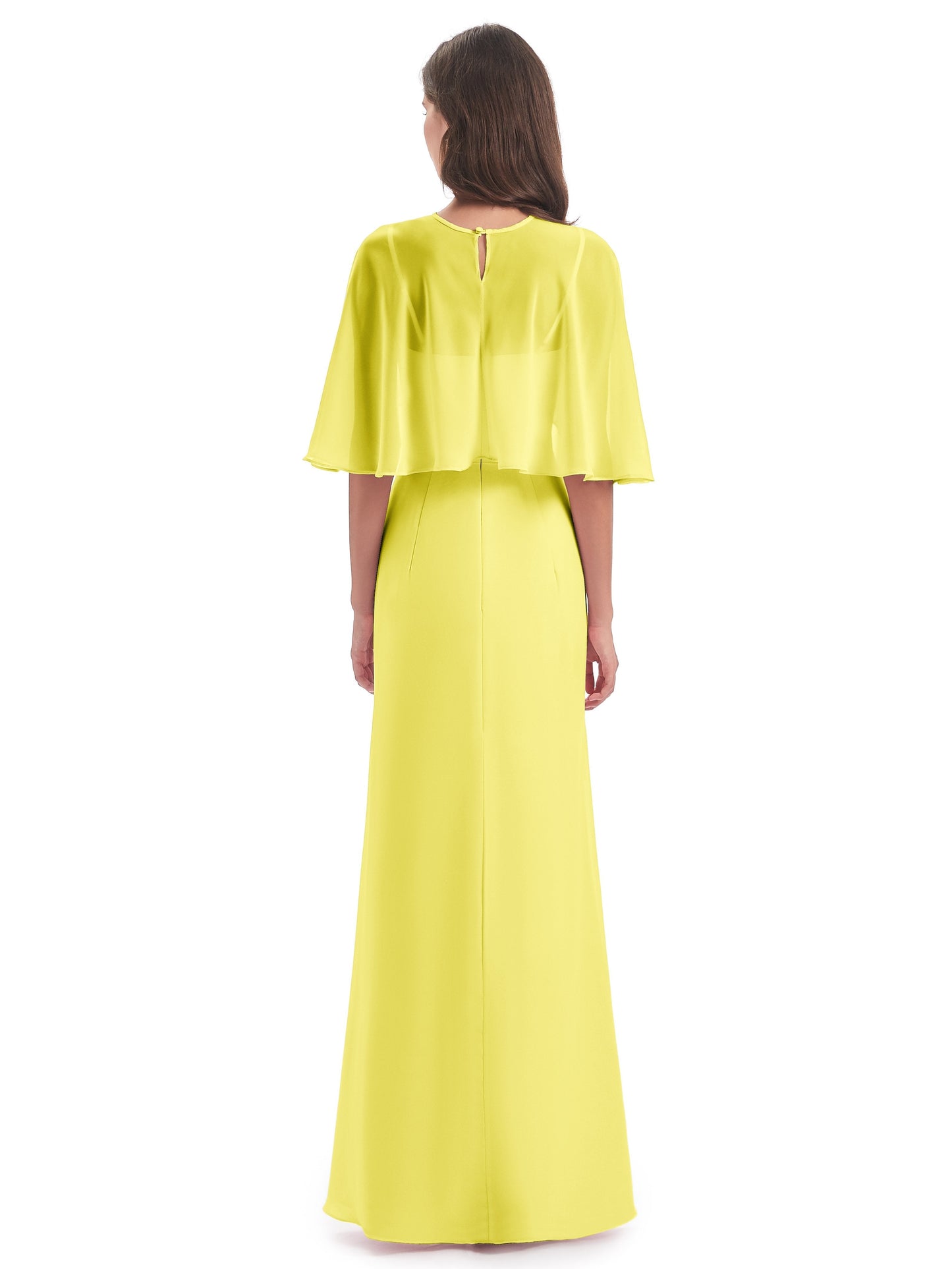 Tara Trumpet Spaghetti Straps Chiffon Long Bridesmaid Dresses