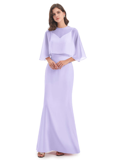 Tara Trumpet Spaghetti Straps Chiffon Long Bridesmaid Dresses