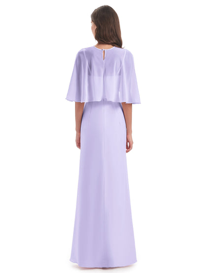 Tara Trumpet Spaghetti Straps Chiffon Long Bridesmaid Dresses