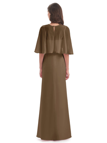 Tara Trumpet Spaghetti Straps Chiffon Long Bridesmaid Dresses