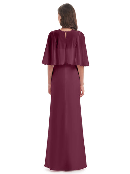 Tara Trumpet Spaghetti Straps Chiffon Long Bridesmaid Dresses