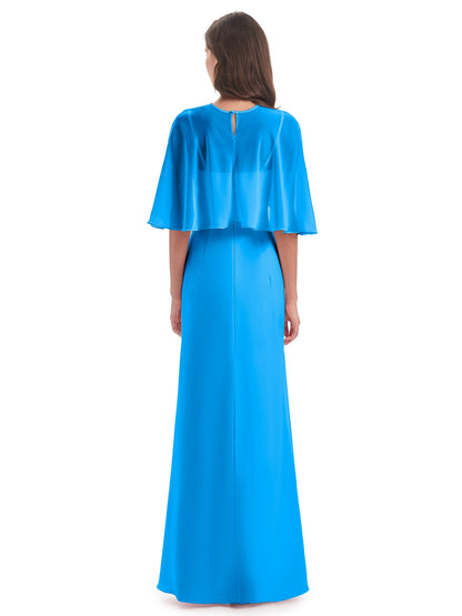 Tara Trumpet Spaghetti Straps Chiffon Long Bridesmaid Dresses