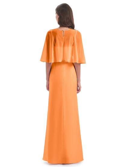 Tara Trumpet Spaghetti Straps Chiffon Long Bridesmaid Dresses
