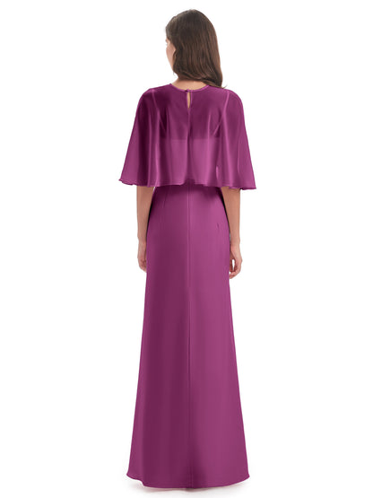 Tara Trumpet Spaghetti Straps Chiffon Long Bridesmaid Dresses