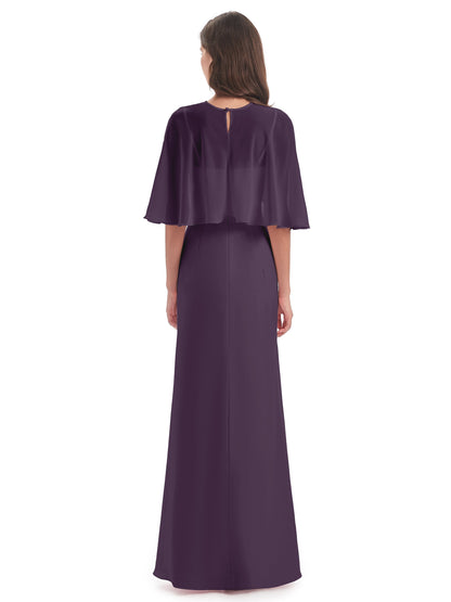 Tara Trumpet Spaghetti Straps Chiffon Long Bridesmaid Dresses
