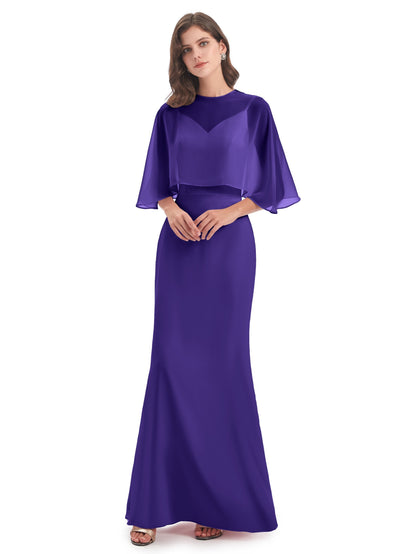 Tara Trumpet Spaghetti Straps Chiffon Long Bridesmaid Dresses