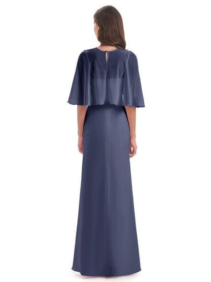 Tara Trumpet Spaghetti Straps Chiffon Long Bridesmaid Dresses