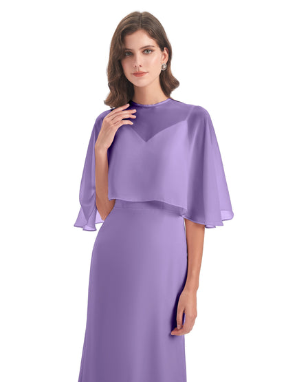 Tara Trumpet Spaghetti Straps Chiffon Long Bridesmaid Dresses