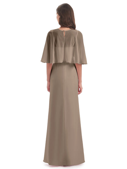 Tara Trumpet Spaghetti Straps Chiffon Long Bridesmaid Dresses