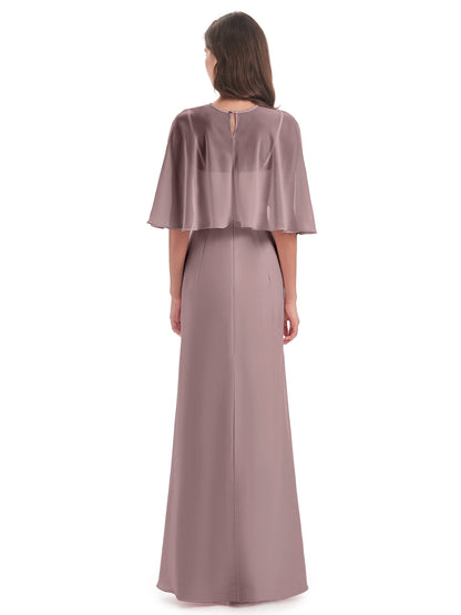 Tara Trumpet Spaghetti Straps Chiffon Long Bridesmaid Dresses