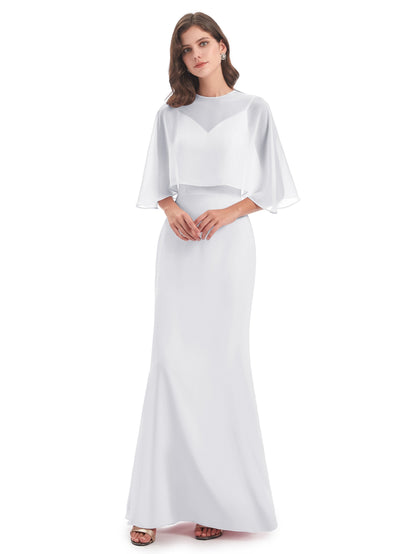 Tara Trumpet Spaghetti Straps Chiffon Long Bridesmaid Dresses