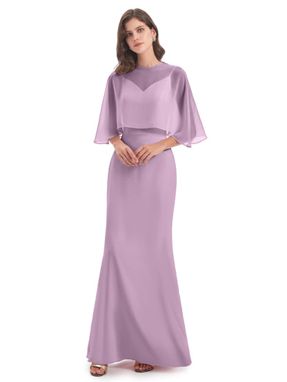 Tara Trumpet Spaghetti Straps Chiffon Long Bridesmaid Dresses