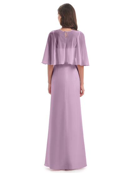 Tara Trumpet Spaghetti Straps Chiffon Long Bridesmaid Dresses