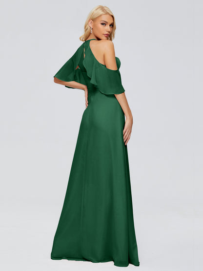 Taylor Off The Shoulder Split Chiffon Bridesmaid Dresses