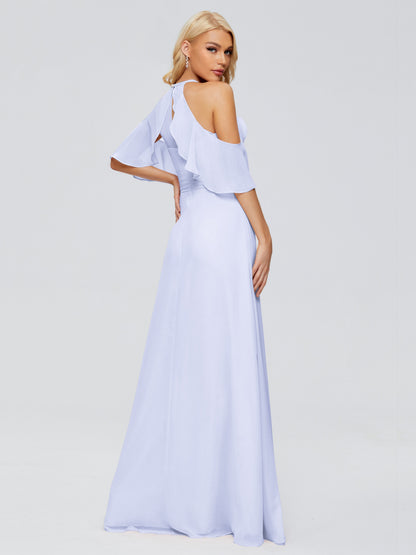 Taylor Off The Shoulder Split Chiffon Bridesmaid Dresses
