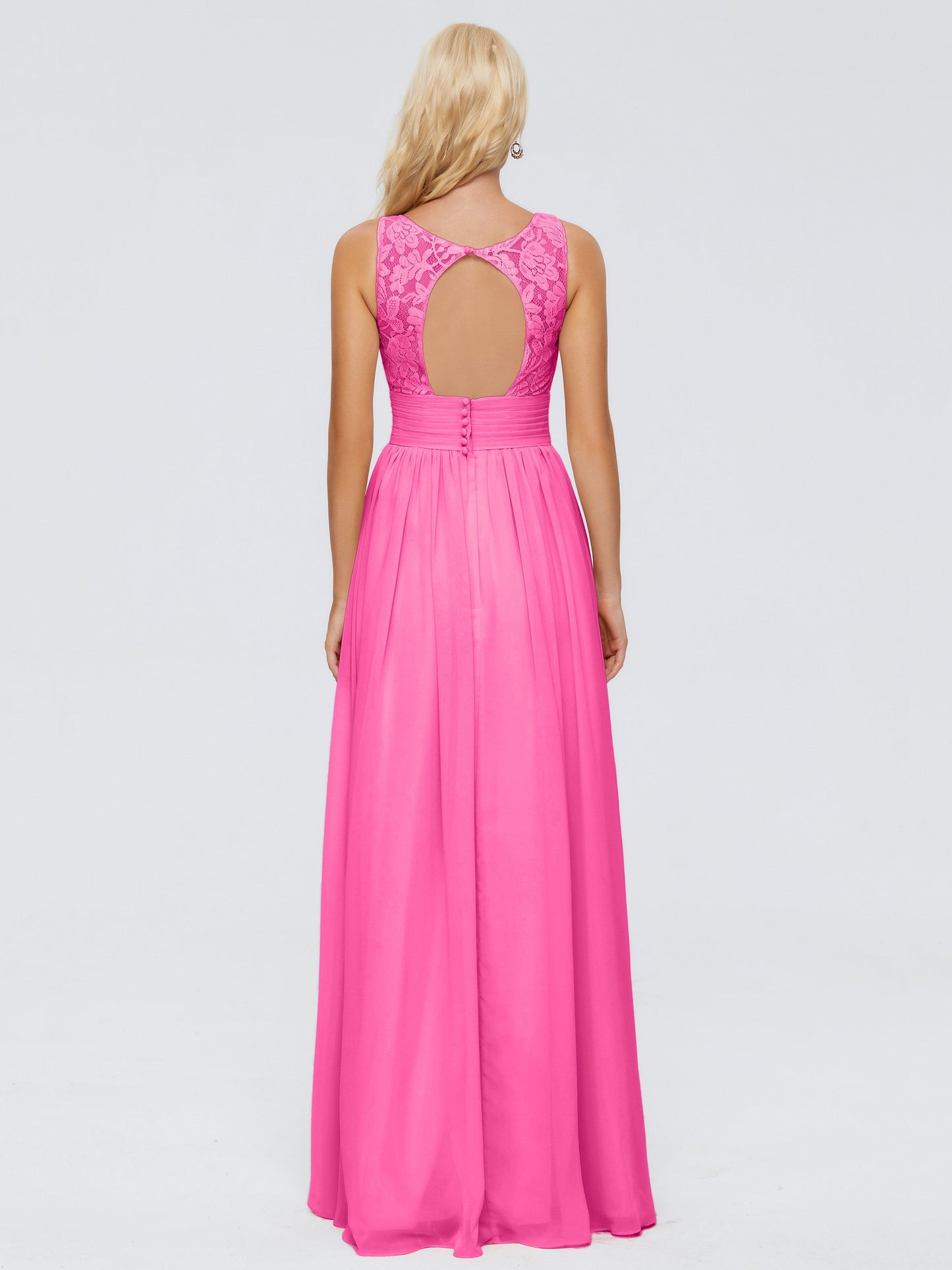 Valerie A-line V Neck Straps Chiffon Bridesmaid Dresses