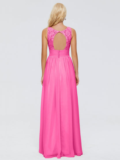 Valerie A-line V Neck Straps Chiffon Bridesmaid Dresses
