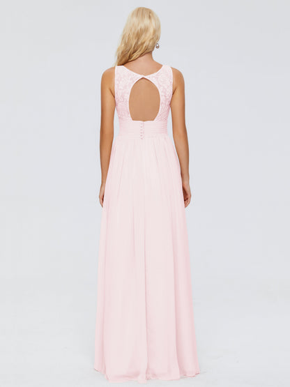 Valerie A-line V Neck Straps Chiffon Bridesmaid Dresses