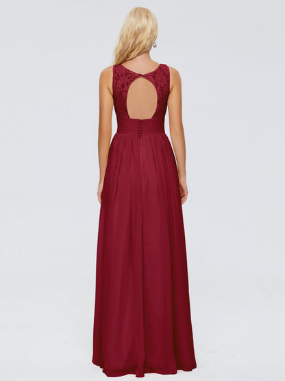 Valerie A-line V Neck Straps Chiffon Bridesmaid Dresses