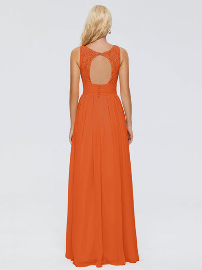 Valerie A-line V Neck Straps Chiffon Bridesmaid Dresses