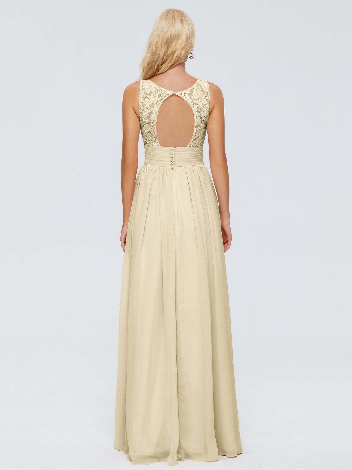 Valerie A-line V Neck Straps Chiffon Bridesmaid Dresses