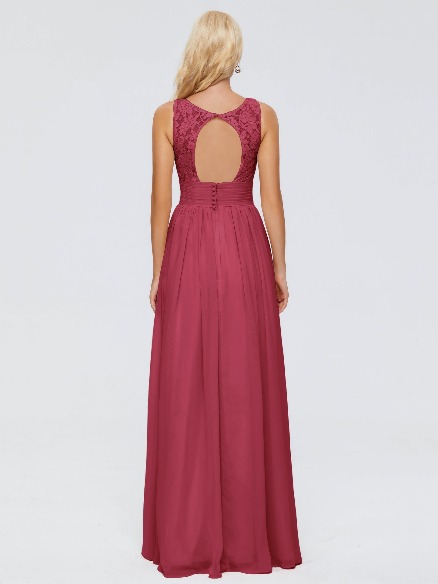 Valerie A-line V Neck Straps Chiffon Bridesmaid Dresses