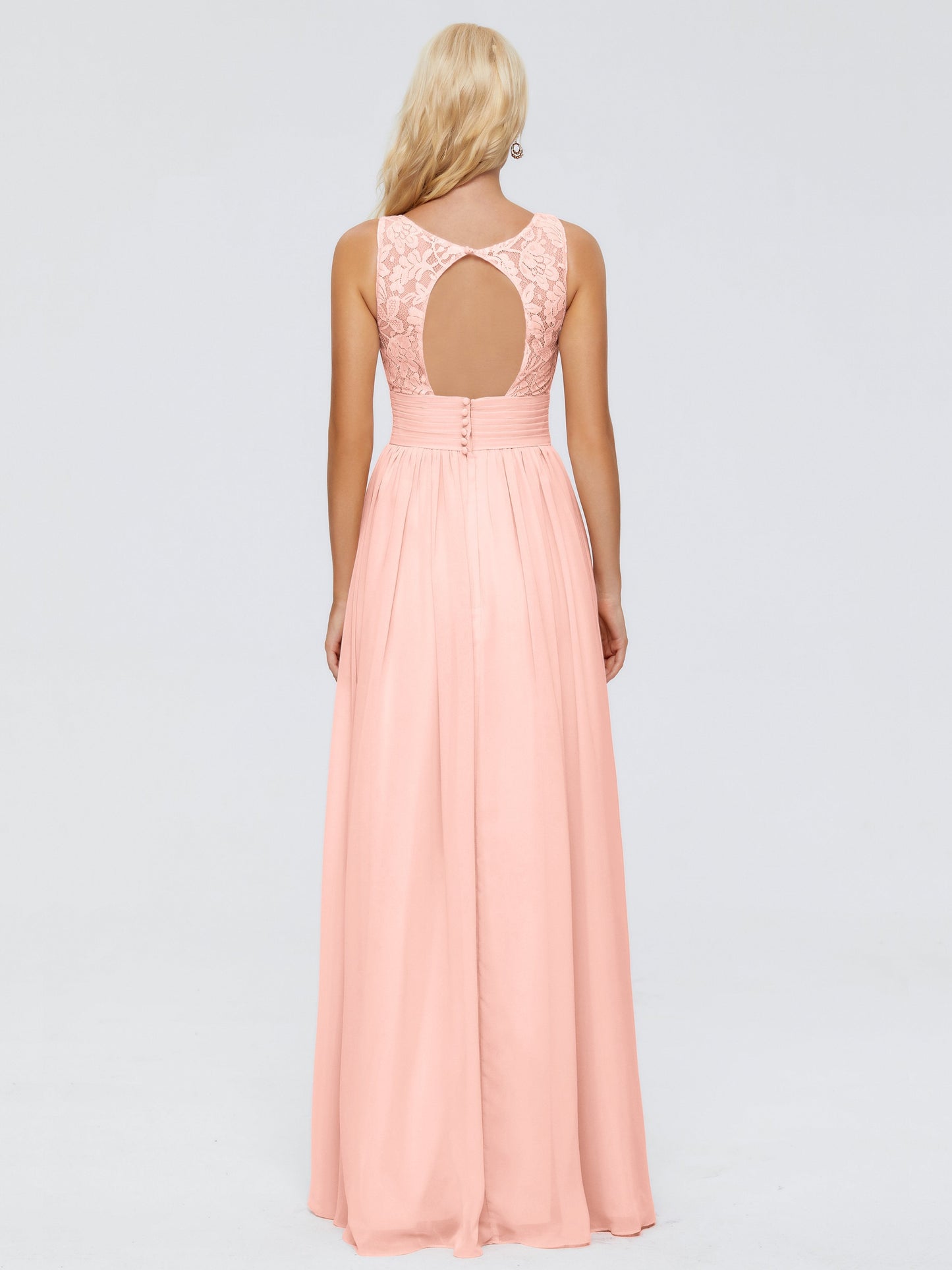 Valerie A-line V Neck Straps Chiffon Bridesmaid Dresses