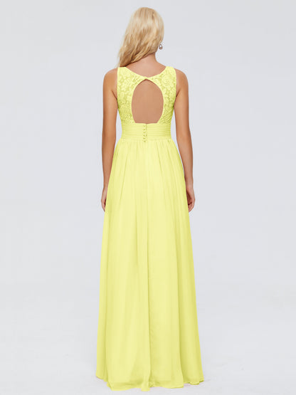 Valerie A-line V Neck Straps Chiffon Bridesmaid Dresses