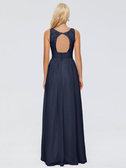 Valerie A-line V Neck Straps Chiffon Bridesmaid Dresses