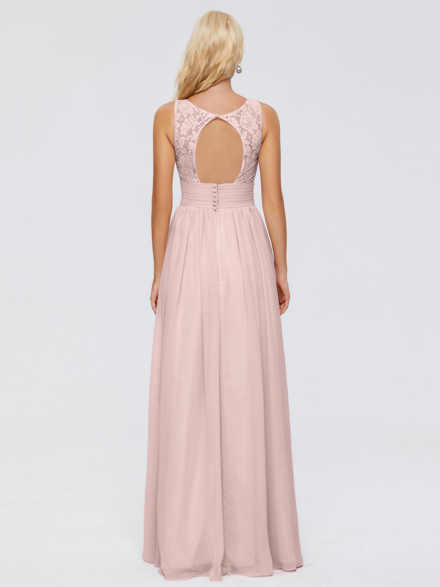 Valerie A-line V Neck Straps Chiffon Bridesmaid Dresses