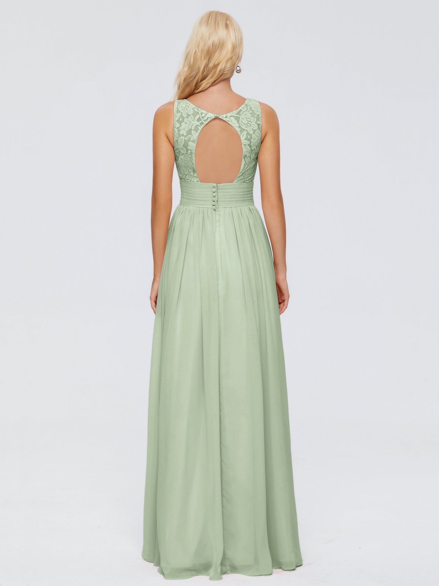Valerie A-line V Neck Straps Chiffon Bridesmaid Dresses