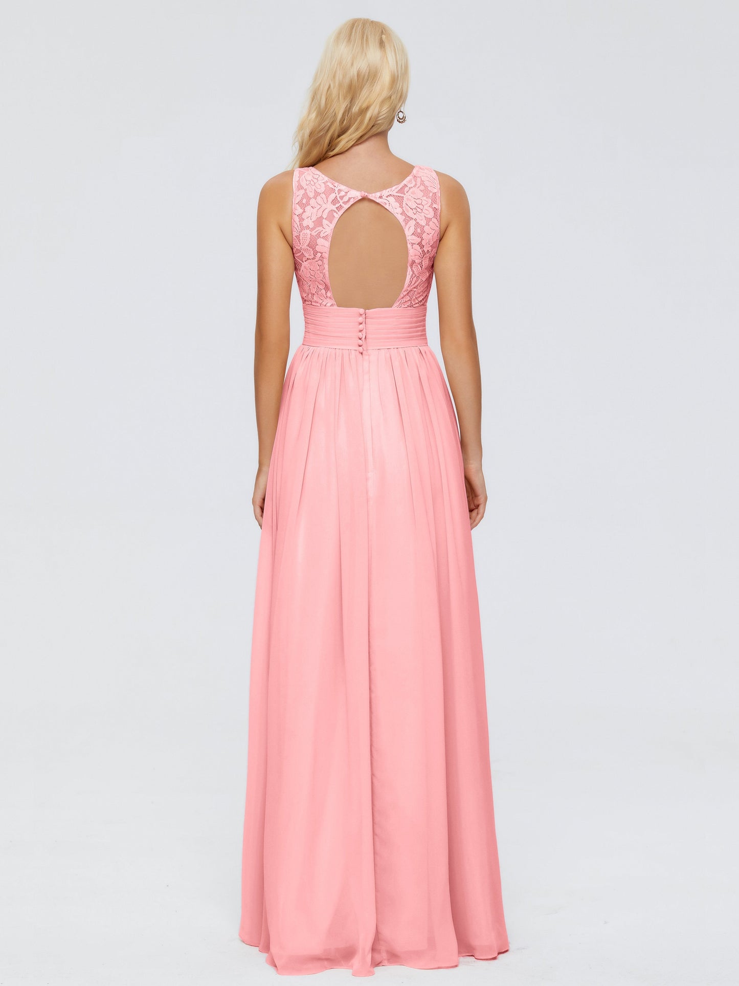 Valerie A-line V Neck Straps Chiffon Bridesmaid Dresses
