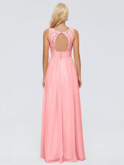 Valerie A-line V Neck Straps Chiffon Bridesmaid Dresses