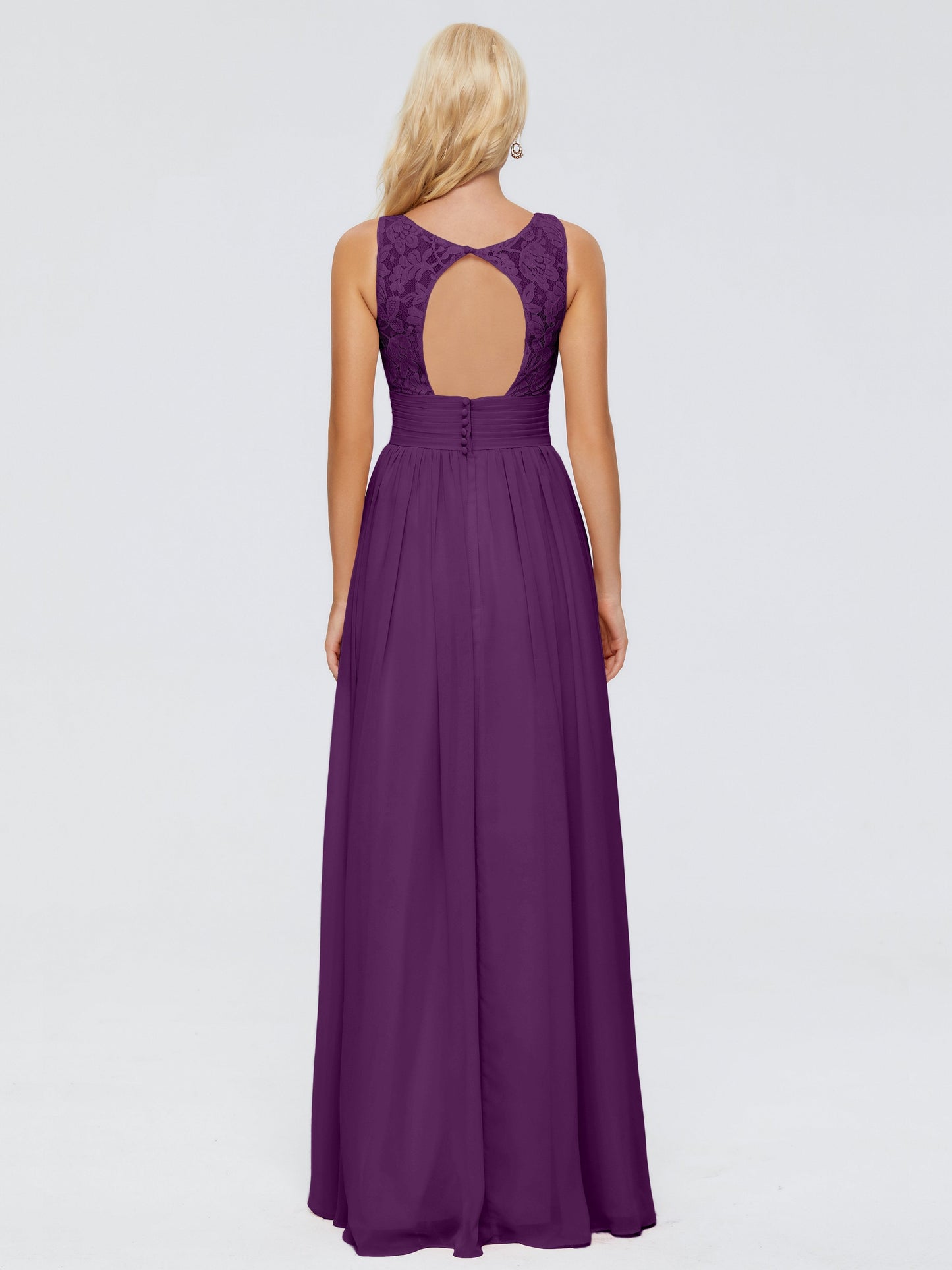 Valerie A-line V Neck Straps Chiffon Bridesmaid Dresses