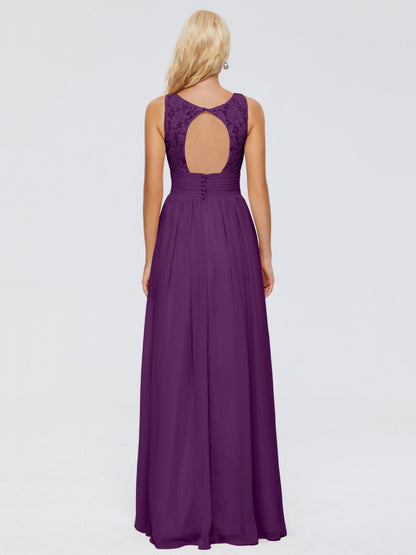 Valerie A-line V Neck Straps Chiffon Bridesmaid Dresses