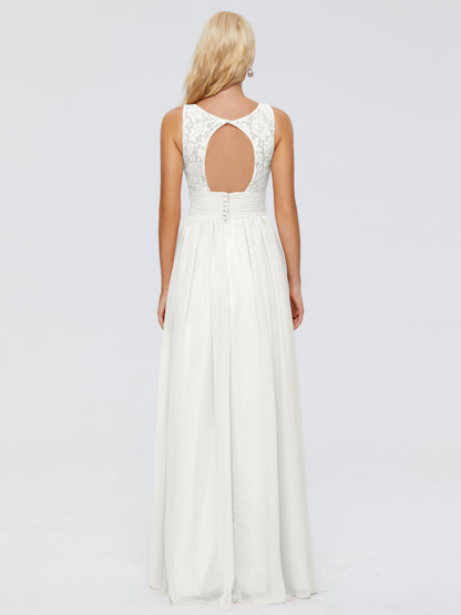 Valerie A-line V Neck Straps Chiffon Bridesmaid Dresses